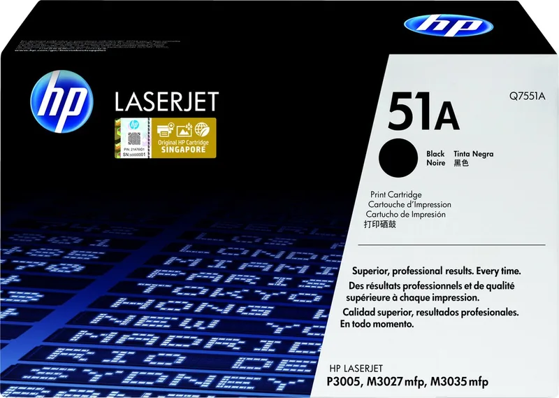 HP 51A -Tonercartridge fra HP i Sort – produktbillede