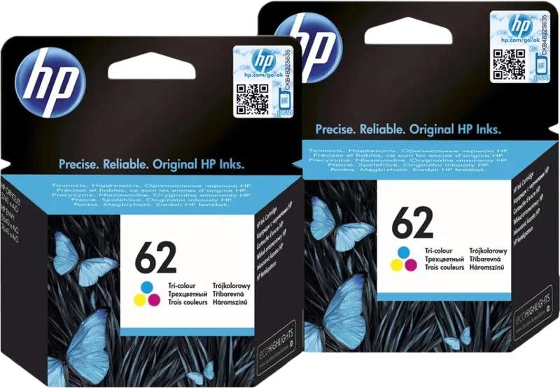 HP 62 Cartridges Kleur Duo Pack van HP – productfoto