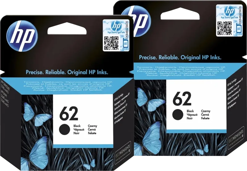 HP 62 Cartridges Zwart Duo Pack de HP – photo produit