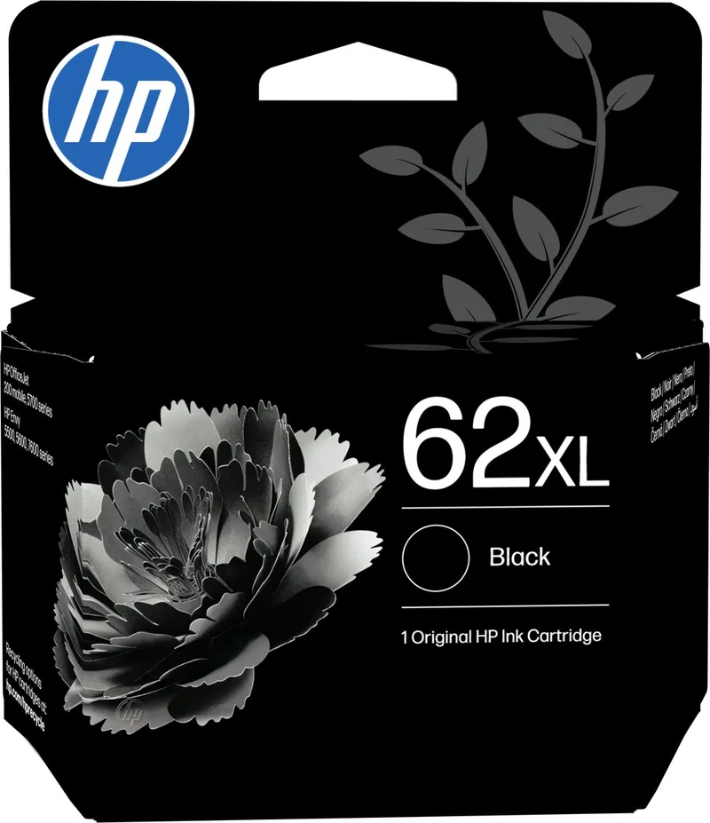 HP 62 - Inktcartridge - Origineel van HP in Zwart – productfoto