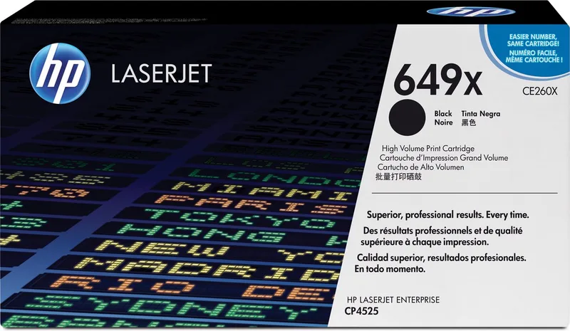 HP 649X originele toner cartridge (CE260X) de HP en Noir – photo produit