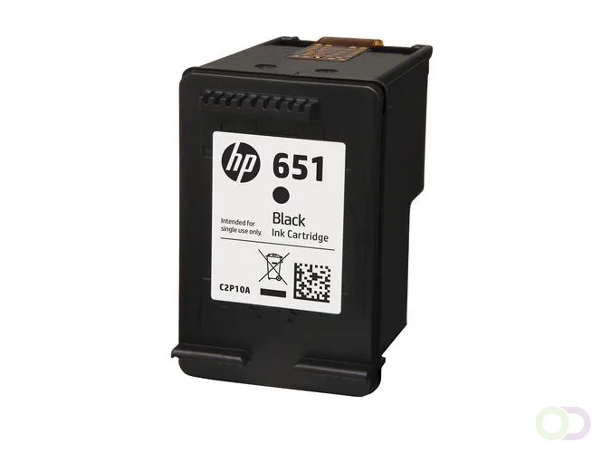 HP 651 Black Original Ink Advantage Cartridge (C2P10AE) de HP – photo produit