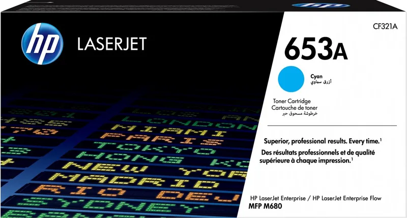 HP 653A - Tonercartridge de HP en Cyaan – photo produit