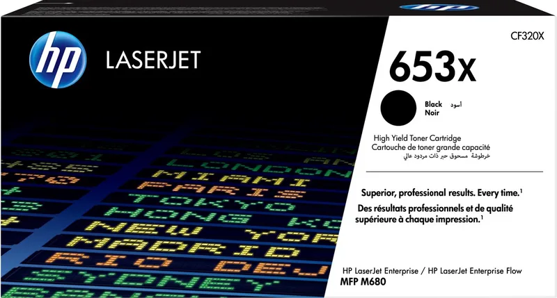 HP 653X - Tonercartridge / Hoge Capaciteit från HP i Svart – produktbild
