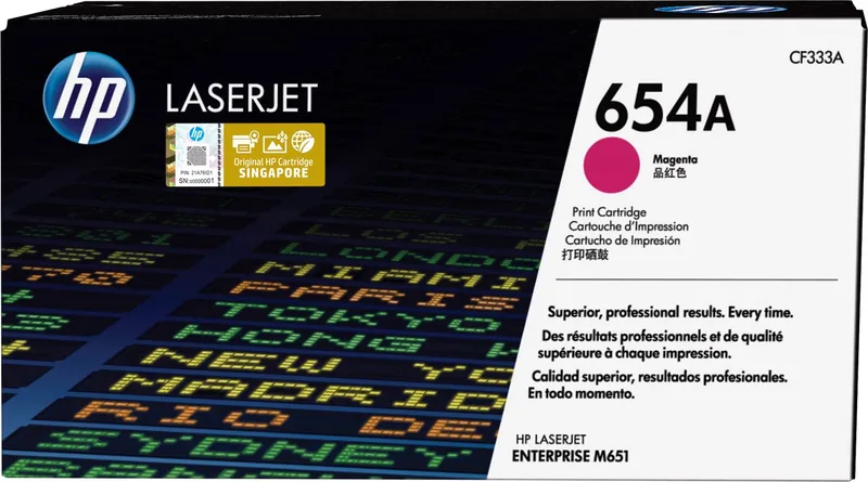 HP 654A - Tonercartridge de HP en Magenta – photo produit