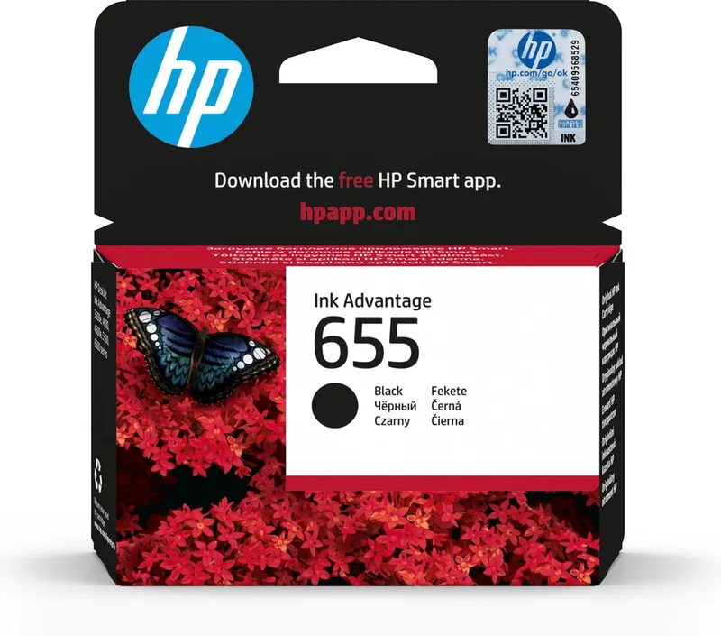 HP 655 Zwart inktcartridge van HP in Zwart – productfoto