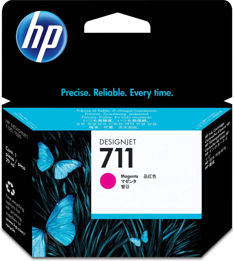HP 711 - Inktcartridge van HP in Magenta – productfoto
