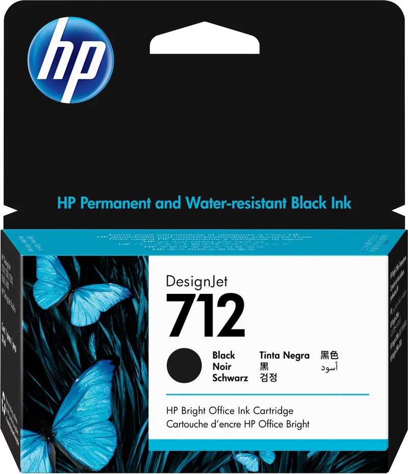 HP 712 38 ml inktcartridge voor DesignJet by HP in Black – product photo