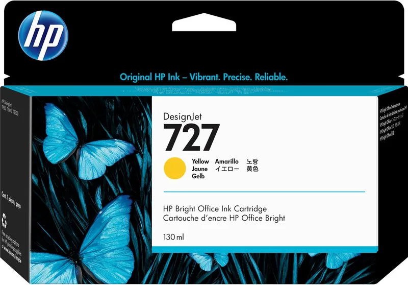 HP 727 - Inktcartridge / Geel (B3P21A) by HP in Black – product photo
