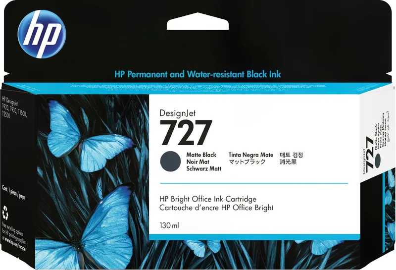 HP 727 - Inktcartridge / Mat (B3P22A) fra HP i Sort – produktbillede