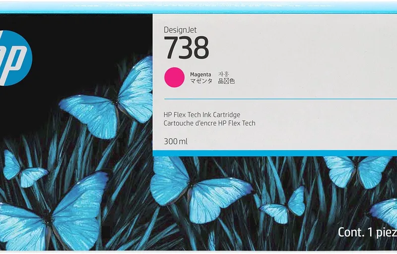 HP 738 300 ml inktcartridge voor DesignJet de HP en Magenta – photo produit