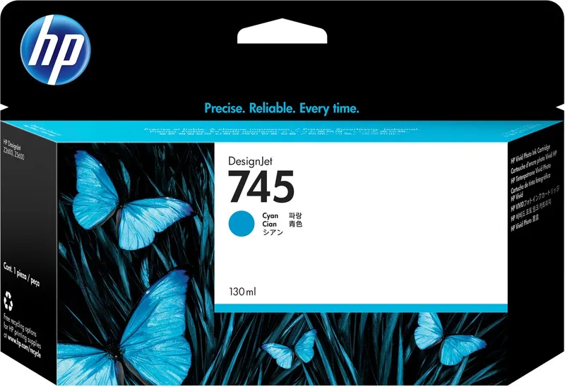 HP 745 - Inktcartridge / (F9J97A) fra HP i Cyaan – produktbillede