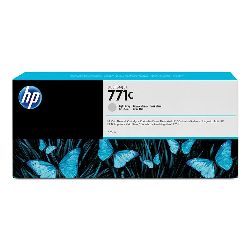 HP 771C 775-ml Light Gray DesignJet Ink Cartridge print head van HP – productfoto