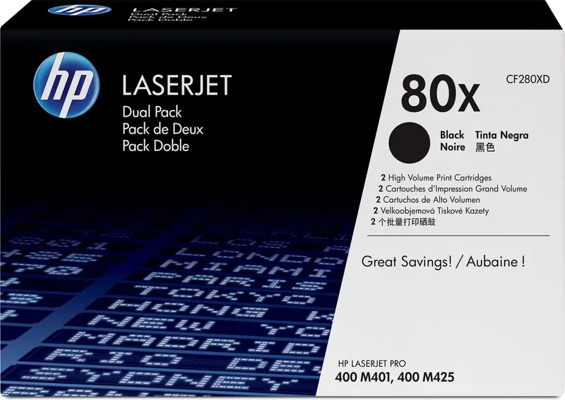 HP 80X - Tonercartridge / Hoge Capaciteit / 2 Pack by HP in Black – product photo