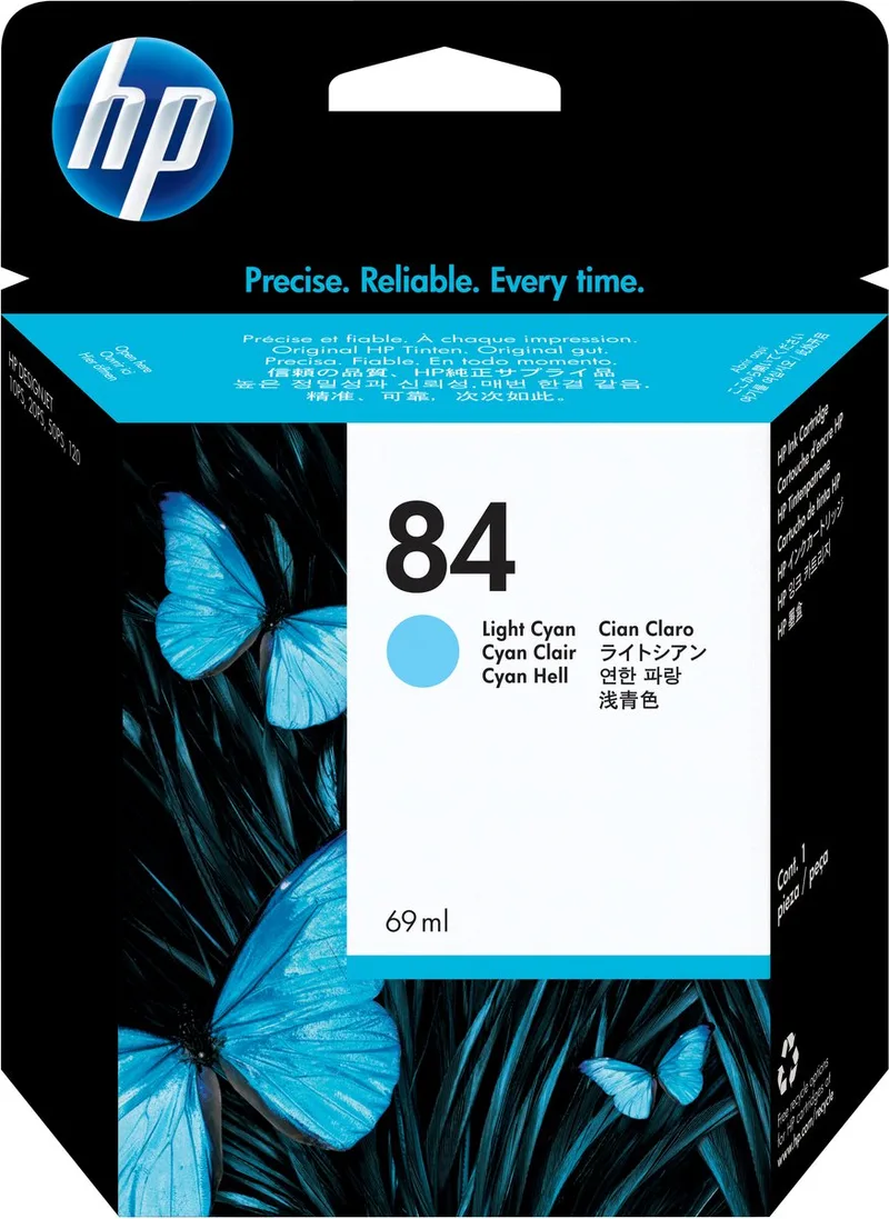 HP 84 - Inktcartridge / Licht van HP in Cyaan – productfoto