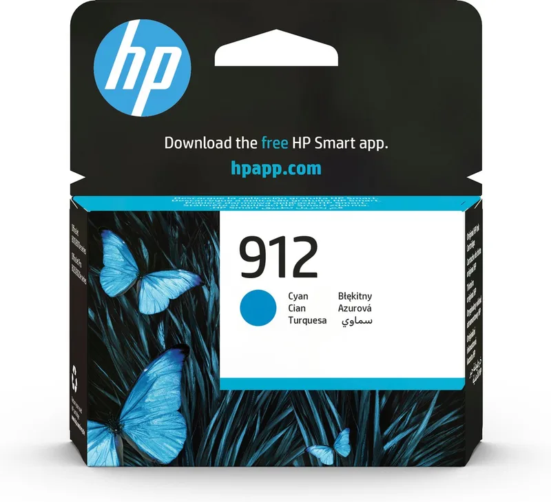 HP 912 - Inktcartridge - Origineel - Standaard capaciteit van HP in Cyaan – productfoto