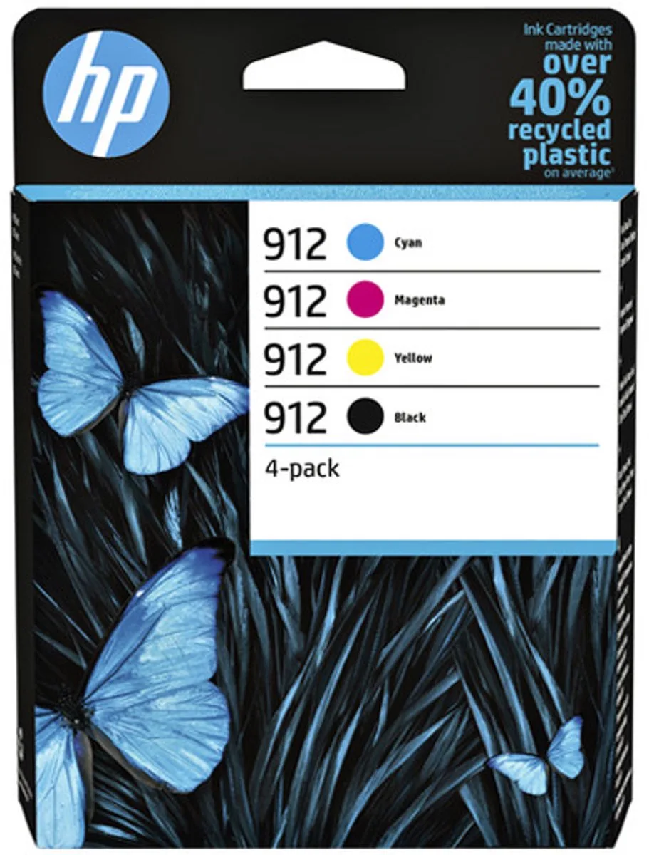 HP 912 - Inktcartridge - Origineel - Standaard capaciteit - Kleur en + Instant Ink tegoed by HP in Black – product photo
