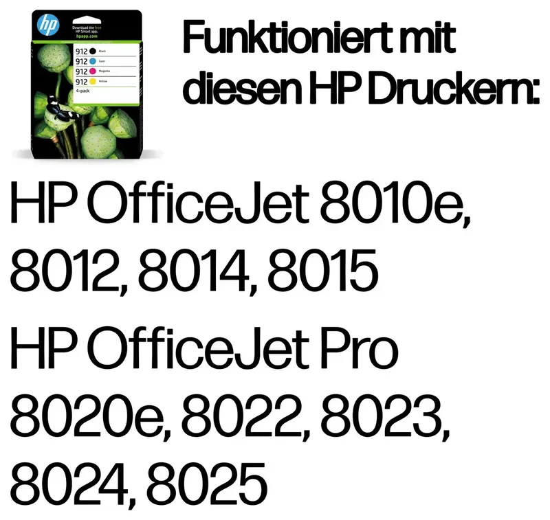 HP 912 - Inktcartridge - Origineel - Standaard capaciteit - Kleur en by HP in Black – product photo 2 of 2