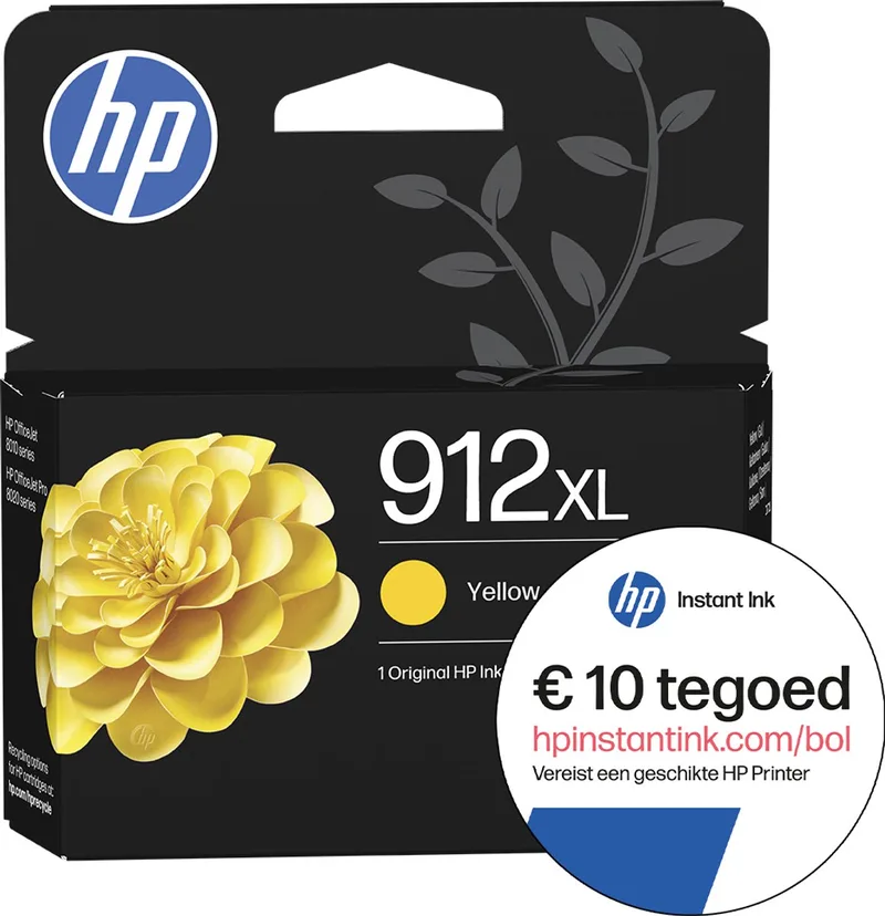 HP 912XL - Inktcartridge - Origineel - Hoge capaciteit - Instant Ink tegoed by HP in Yellow – product photo