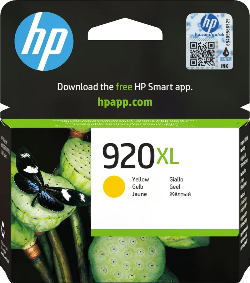 HP 920XL Inktcartridge van HP in Geel – productfoto