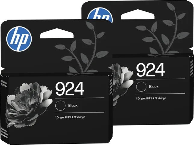 HP 924 Cartridge Zwart Duo Pack de HP – photo produit