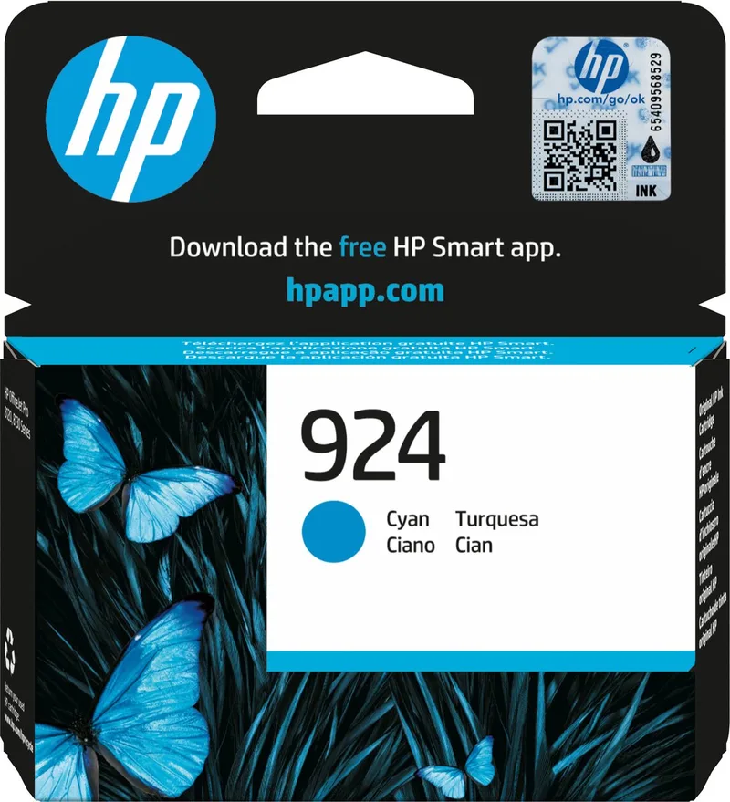 HP 924 - Inktcartridge van HP in Cyaan – productfoto