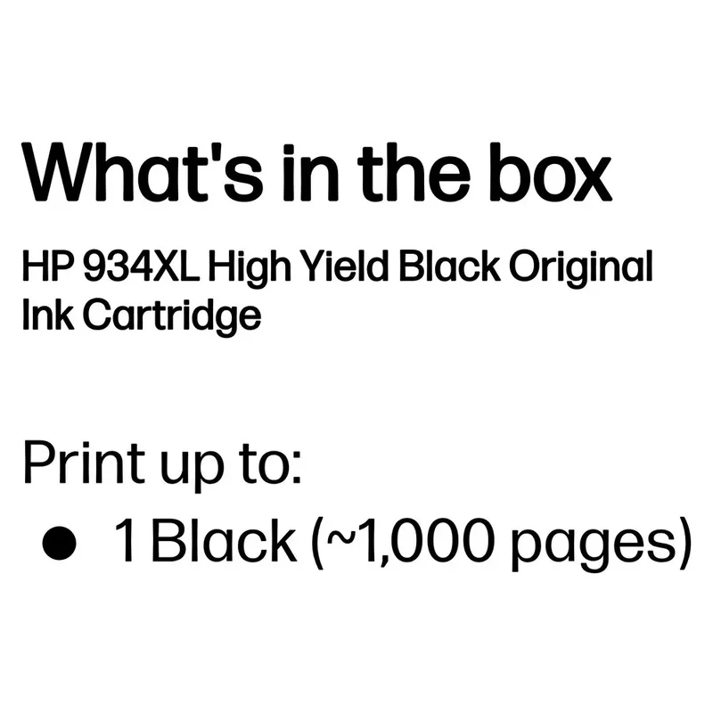 HP 934XL originele high-capacity zwarte inktcartridge (C2P23AE) van HP – productfoto 2 van 5