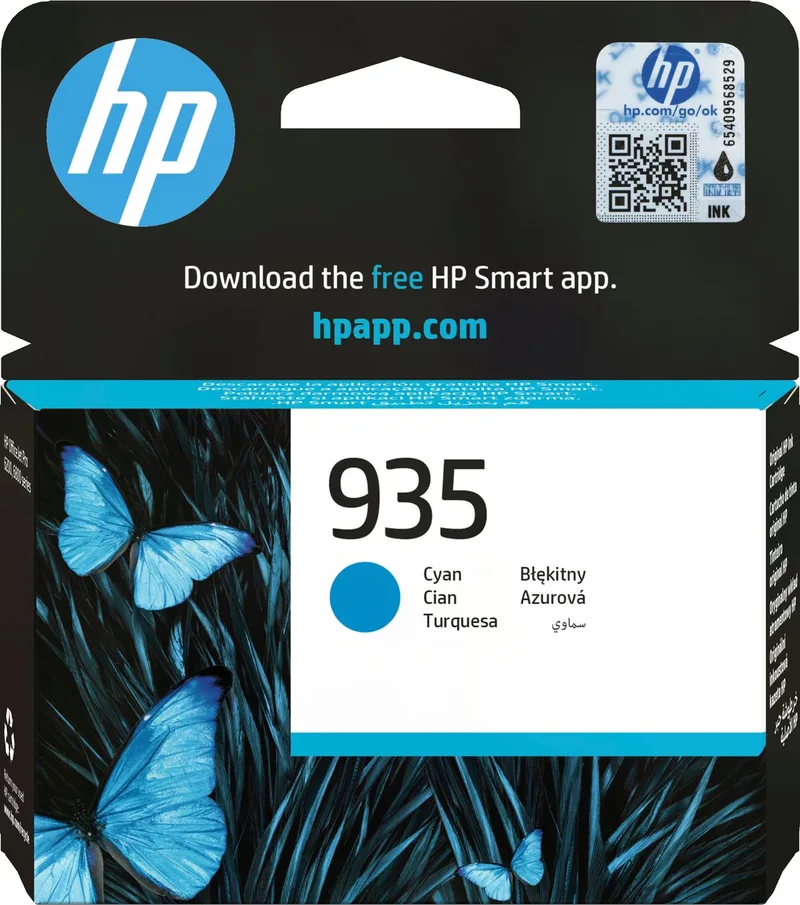 HP 935 - Inktcartridge - Origineel - Standaard capaciteit fra HP i Cyaan – produktbillede