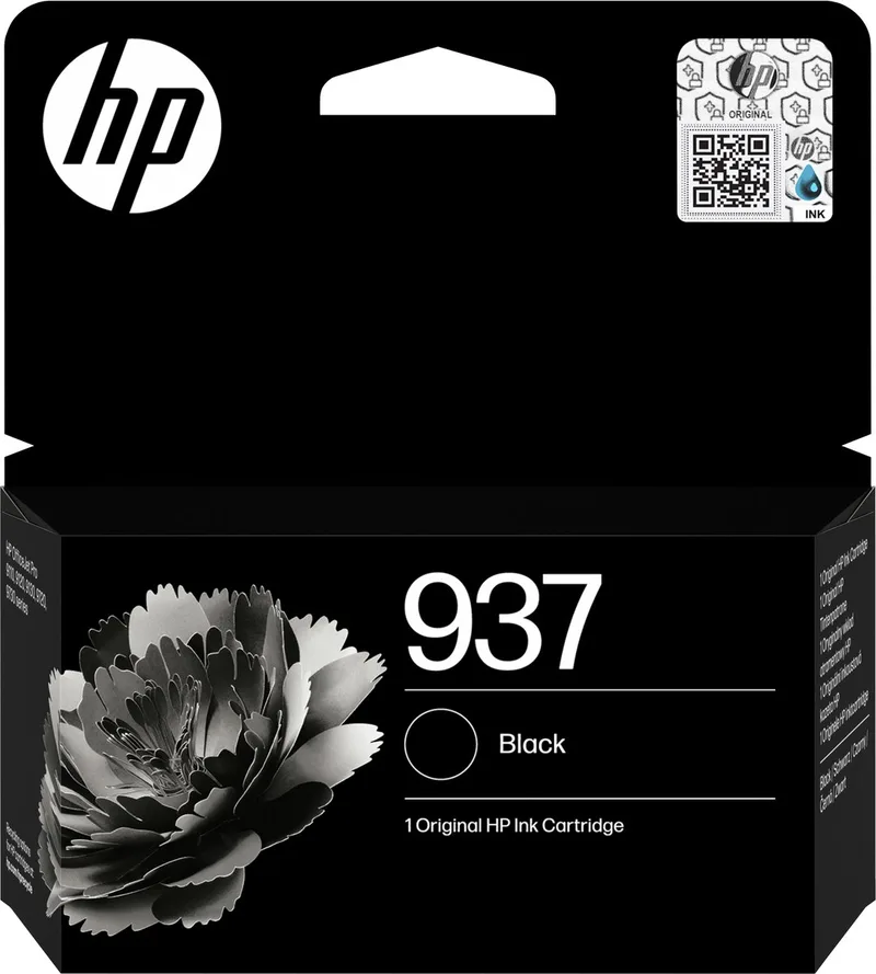 HP 937 originele zwarte inktcartridge van HP in Zwart – productfoto