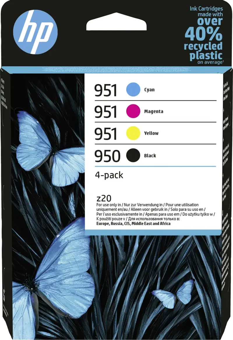 HP 950/951 Druckerpatrone 4er-Pack Original Color 6ZC65AE Tinte van HP – productfoto