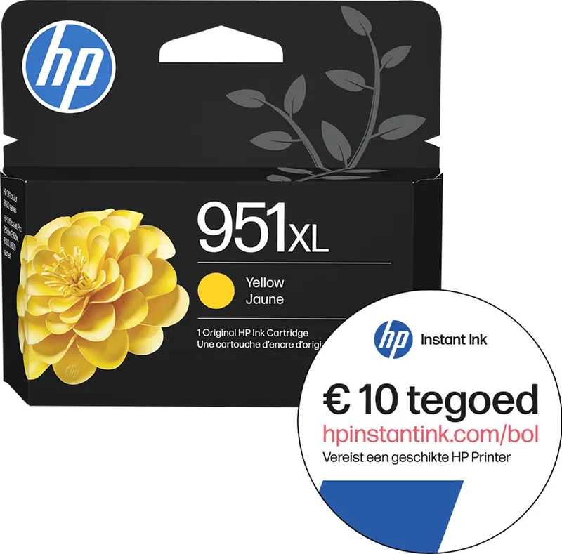 HP 951 - Inktcartridge + Instant Ink tegoed de HP en Jaune – photo produit