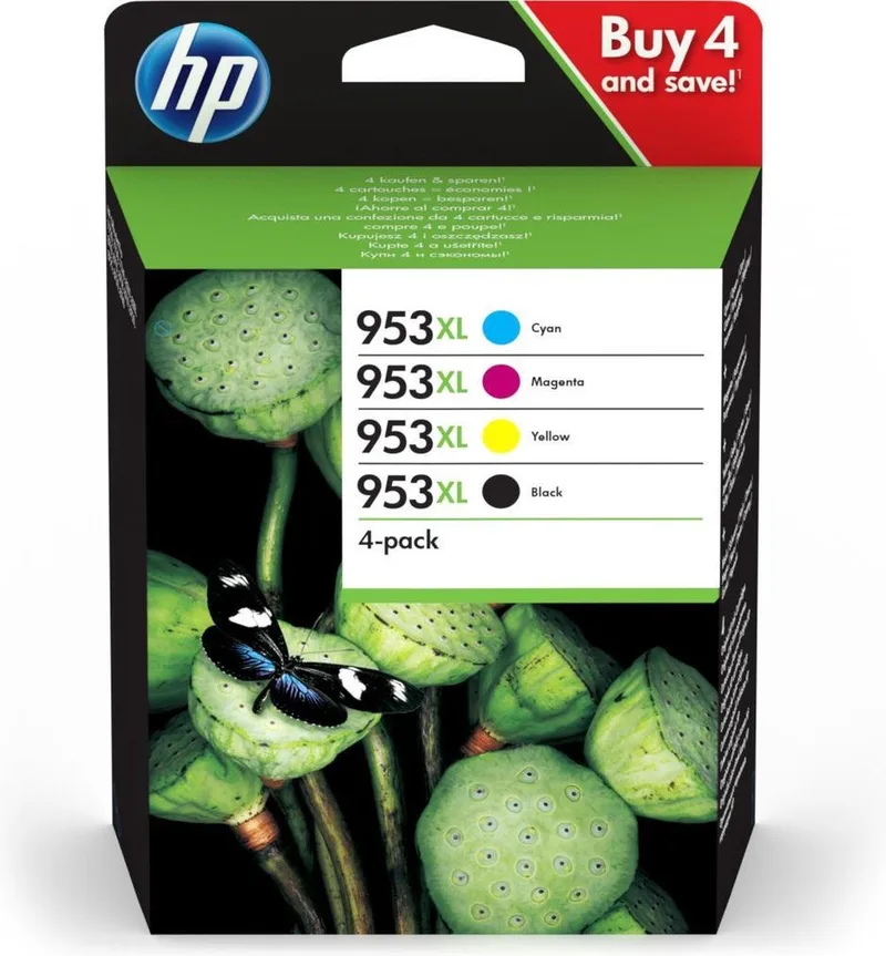 HP 953XL - Inktcartridge - Origineel - Hoge capaciteit - Kleur en från HP i Svart – produktbild