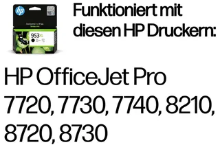 HP 953XL - Inktcartridge - Origineel - Hoge Capaciteit von HP in Schwarz – Produktfoto 2 von 2