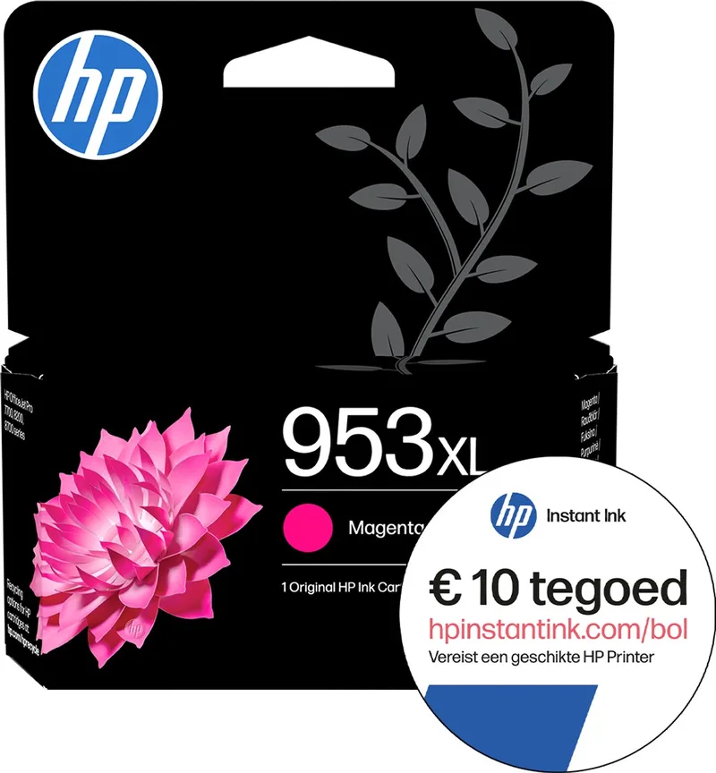 HP 953XL - Inktcartridge - Origineel - Instant Ink tegoed von HP in Magenta – Produktfoto
