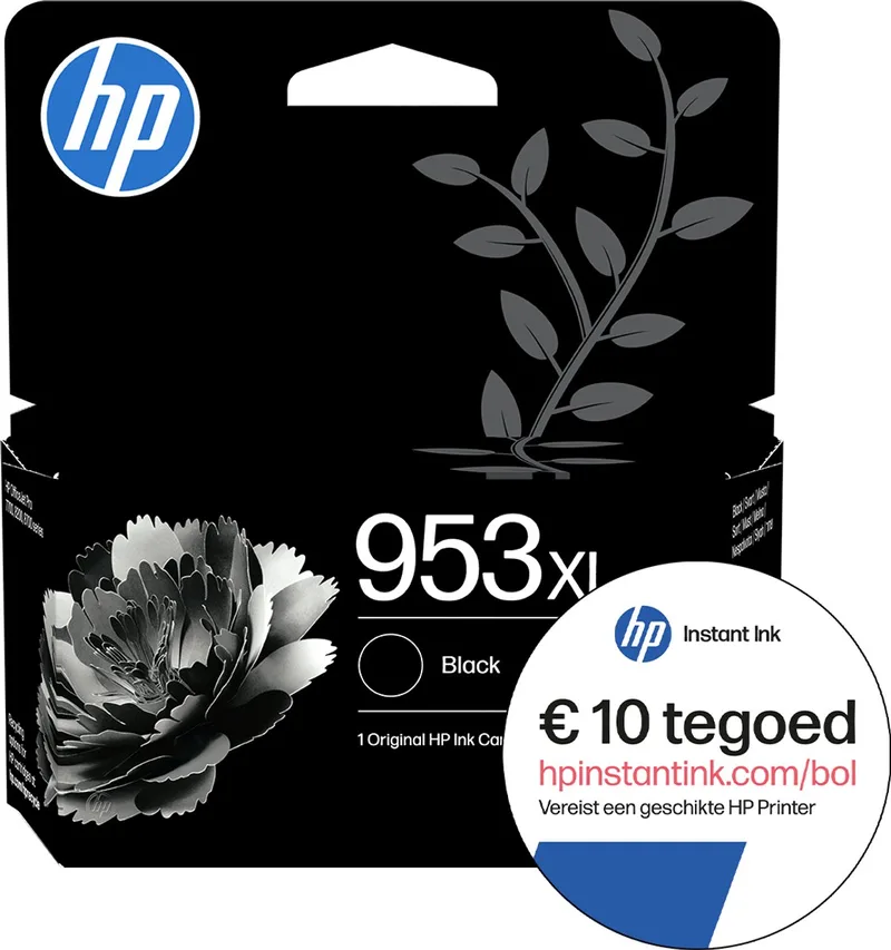 HP 953XL - Inktcartridge - Origineel - Instant Ink tegoed by HP in Black – product photo