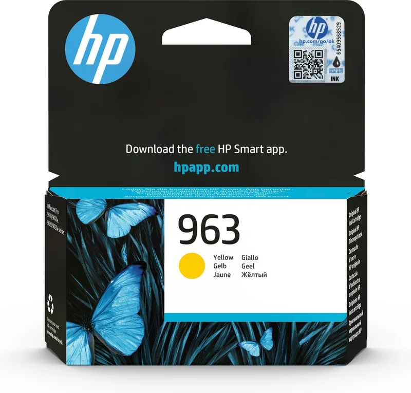 HP 963 - Inktcartridge - Origineel - Standaard capaciteit van HP in Geel – productfoto
