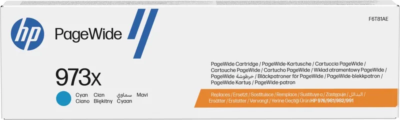 HP 973X - Inktcartridge / (F6T81AE) van HP in Cyaan – productfoto