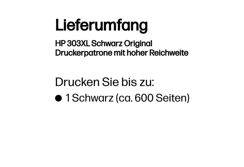 HP Tintenpatrone Nr. 303XL T6N04AE (ca. 60 Tintenpatrone von HP in Schwarz – Produktfoto 3 von 3