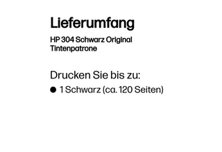 HP Tintenpatrone Nr. 304 (ca. 120 Seiten) Tintenpatrone by HP in Black – product photo 3 of 3