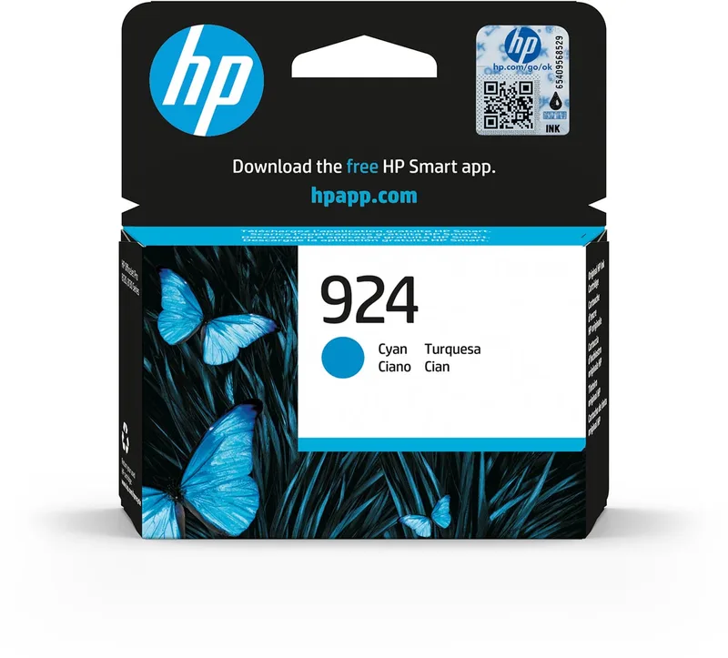 inktcartridge 924, 400 pagina's, OEM 4K0U3NE, cyaan von HP – Produktfoto