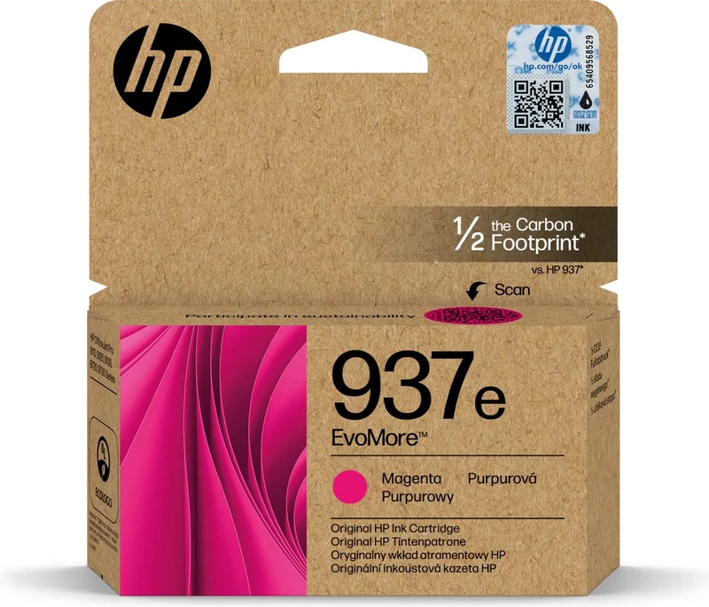 Inktcartridge hp 4s6w7ne 937e evomore rood | 1 stuk von HP in Magenta – Produktfoto
