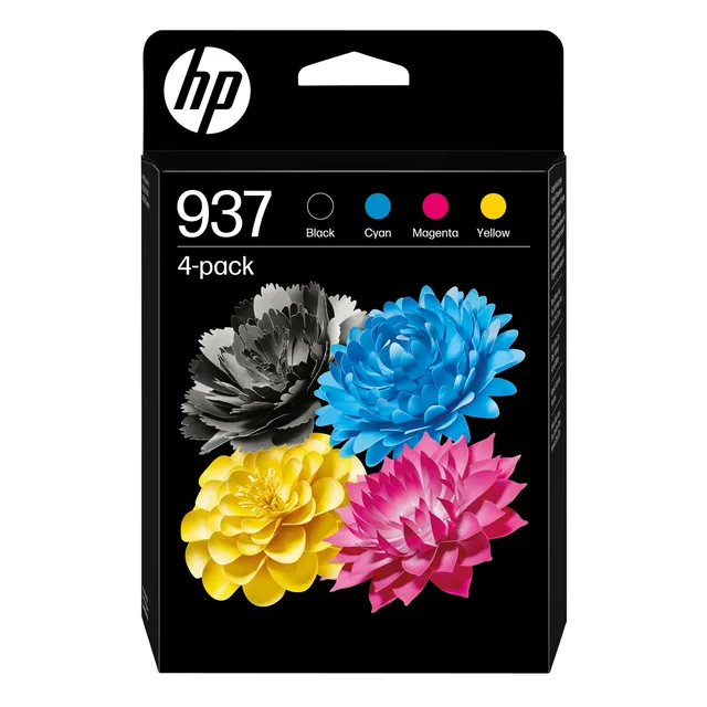 Inktcartridge HP 6C400NE 937 zwart + 3 kleuren fra HP – produktbillede