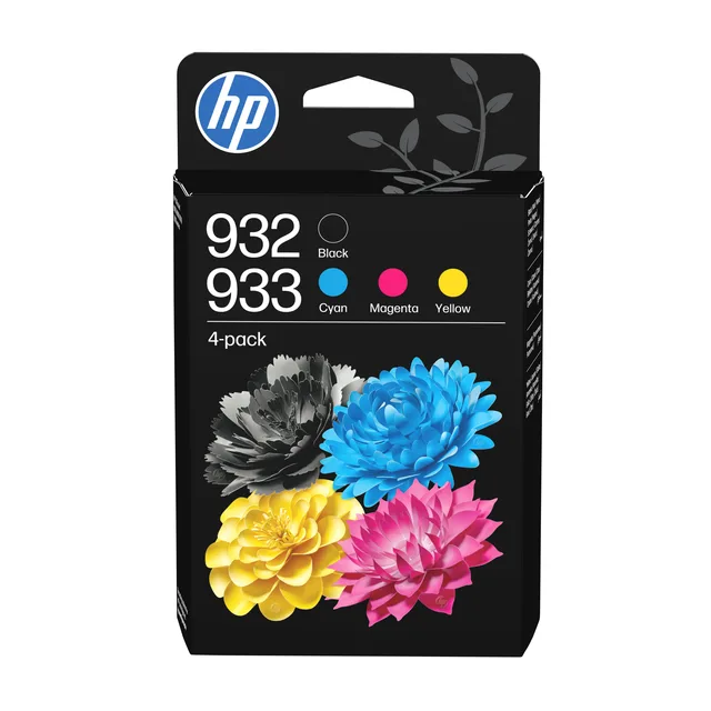 Inktcartridge HP 6ZC71AE 932 933 zwart + 3 kleuren fra HP – produktbillede