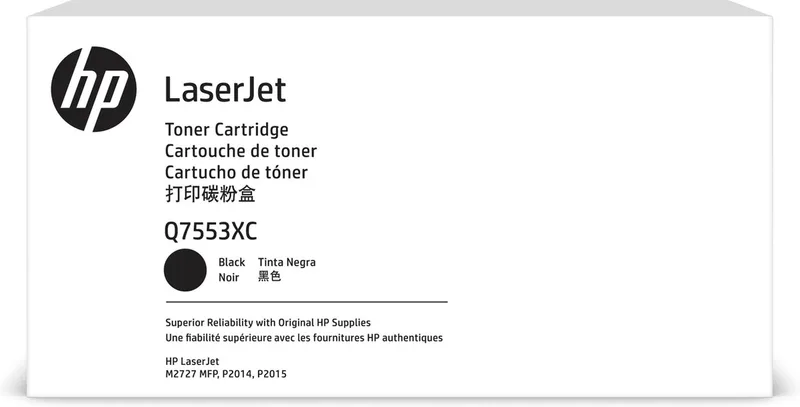 LaserJet Q7553XC contract toner cartridge van HP in Zwart – productfoto