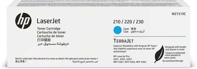 LaserJet tonercartridge voor contract van HP in Cyaan – productfoto