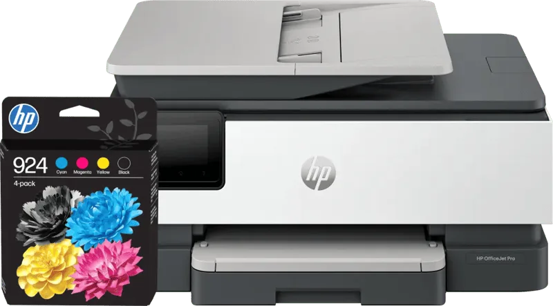 OfficeJet Pro 8124e + 1 set extra cartridges de HP – photo produit