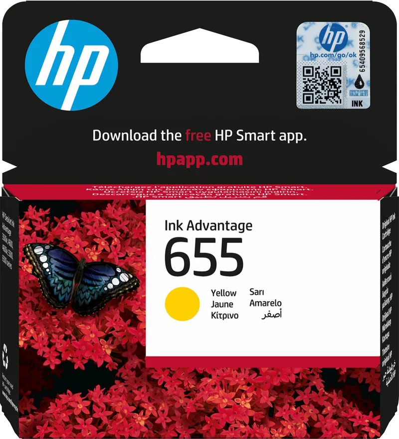 Original Ink Cartridge HP 655 Yellow by HP in Yellow – product photo