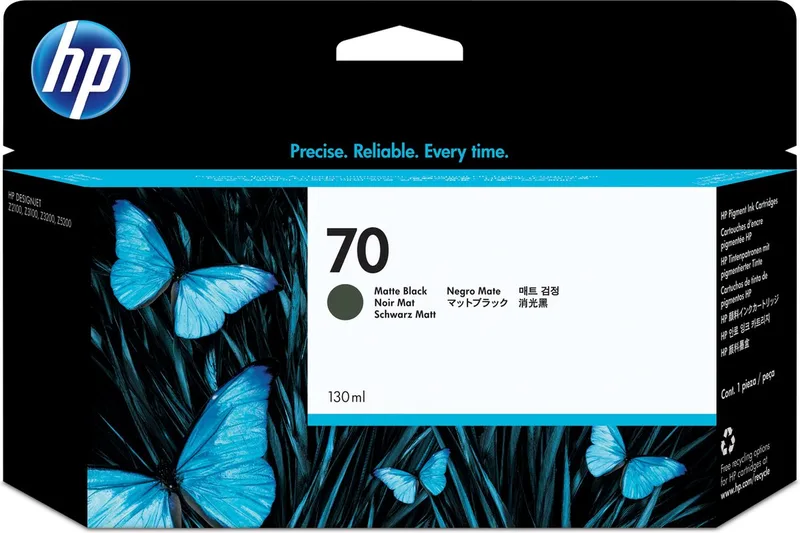 Original Ink Cartridge HP 70 Black de HP en Mat Zwart – photo produit