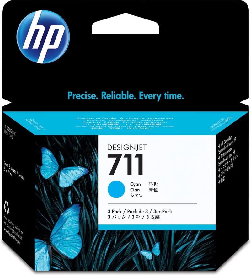 Original Ink Cartridge HP 711 Cyan de HP en Cyaan – photo produit
