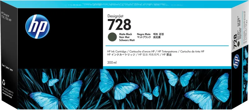 Original Ink Cartridge HP 728 Black fra HP i Sort – produktbillede